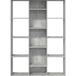 vidaXL Kamerscherm/boekenkast 100x24x140 cm bewerkt hout betongrijs