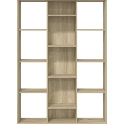 vidaXL Kamerscherm/boekenkast 100x24x140 cm bewerkt hout eikenkleurig