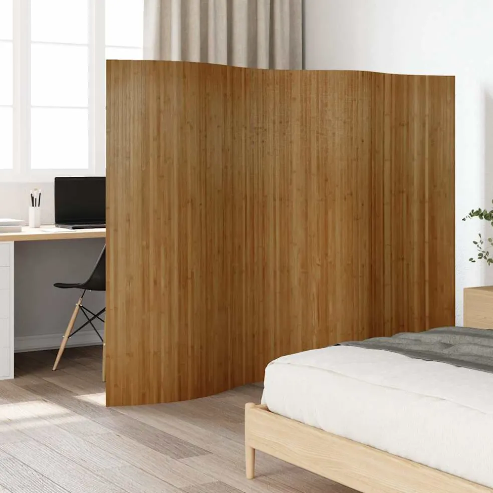 vidaXL Kamerscherm breedte 250 cm hoogte 165 cm bamboe bruin