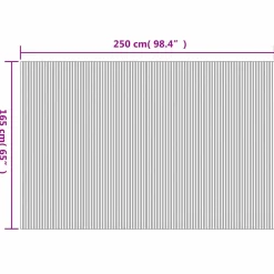 vidaXL Kamerscherm breedte 250 cm hoogte 165 cm bamboe grijs