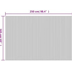 vidaXL Kamerscherm breedte 250 cm hoogte 165 cm bamboe zwart