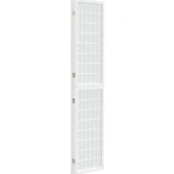 vidaXL Kamerscherm inklapbaar 3 panelen Japanse stijl 120x170 cm wit