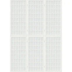 vidaXL Kamerscherm inklapbaar 3 panelen Japanse stijl 120x170 cm wit