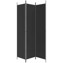 vidaXL Kamerscherm met 3 panelen 150x220 cm stof zwart