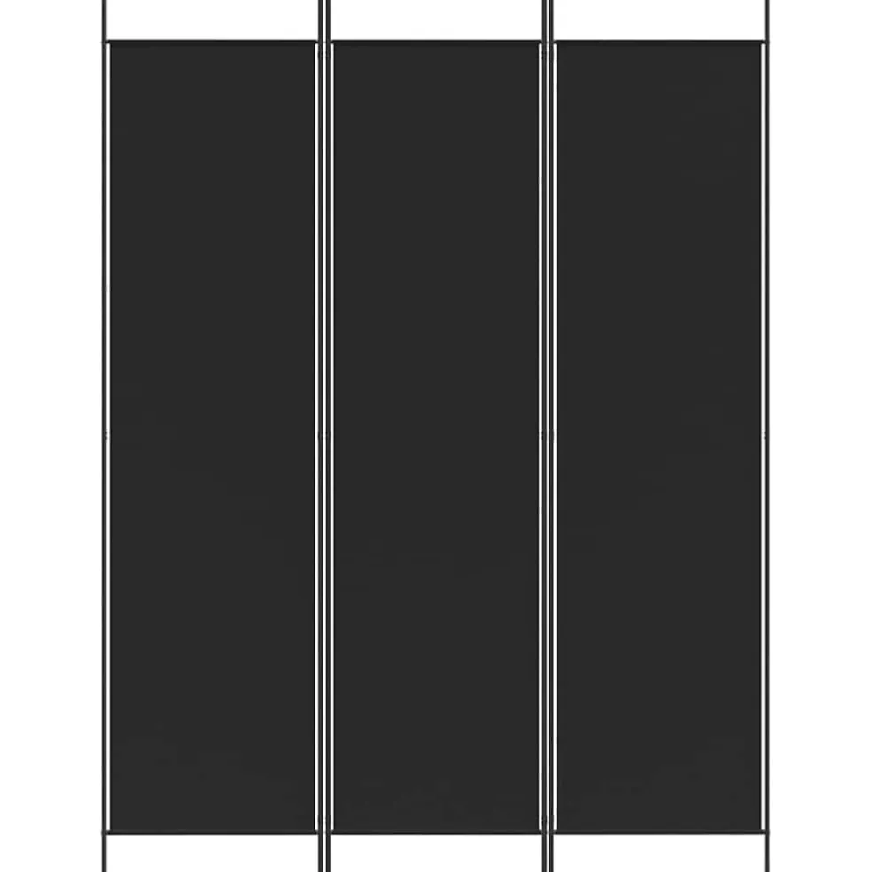 vidaXL Kamerscherm met 3 panelen 150x200 cm stof zwart