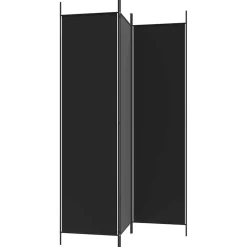 vidaXL Kamerscherm met 3 panelen 150x200 cm stof zwart