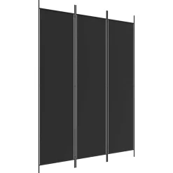 vidaXL Kamerscherm met 3 panelen 150x200 cm stof zwart