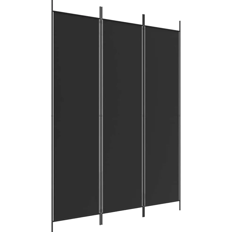 vidaXL Kamerscherm met 3 panelen 150x200 cm stof zwart