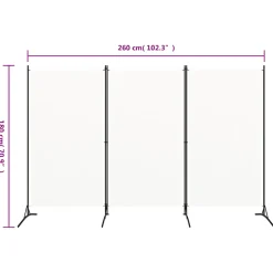 vidaXL Kamerscherm met 3 panelen 150x180 cm antraciet