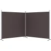vidaXL Kamerscherm met 2 panelen 348x180 cm stof bruin