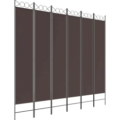vidaXL Kamerscherm met 5 panelen 200x180 cm bruin