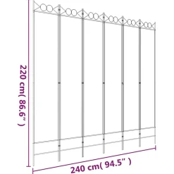 vidaXL Kamerscherm met 5 panelen 200x180 cm bruin
