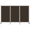 vidaXL Kamerscherm met 3 panelen 260x180 cm bruin