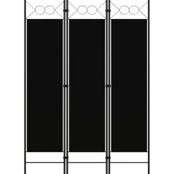 vidaXL Kamerscherm met 3 panelen 120x180 cm zwart