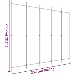 vidaXL Kamerscherm met 3 panelen 120x200 cm stof zwart