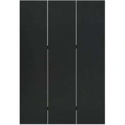 vidaXL Kamerscherm met 3 panelen 120x180 cm staal zwart