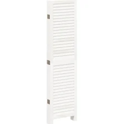 vidaXL Kamerscherm met 6 panelen massief paulowniahout retro wit