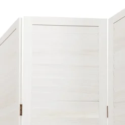 vidaXL Kamerscherm met 6 panelen massief paulowniahout retro wit
