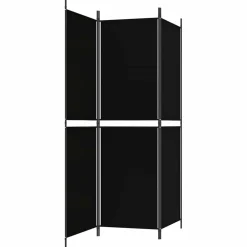 vidaXL Kamerscherm met 3 panelen 150x180 cm stof zwart