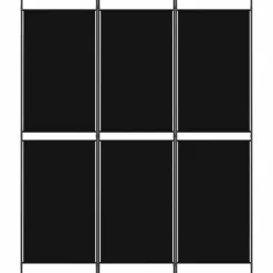 vidaXL Kamerscherm met 3 panelen 150x180 cm stof zwart
