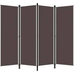 vidaXL Kamerscherm met 4 panelen 200x180 cm bruin