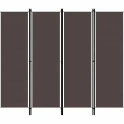 vidaXL Kamerscherm met 4 panelen 200x180 cm bruin