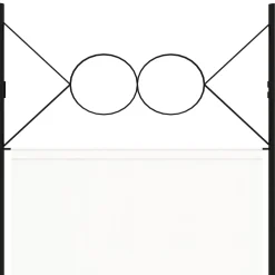 vidaXL Kamerscherm met 3 panelen 120x180 cm wit