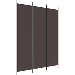 vidaXL Kamerscherm met 3 panelen 150x200 cm stof bruin