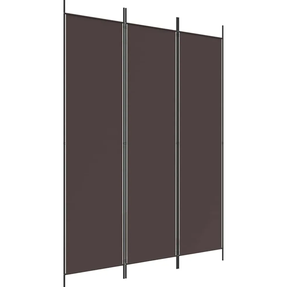 vidaXL Kamerscherm met 3 panelen 150x200 cm stof bruin