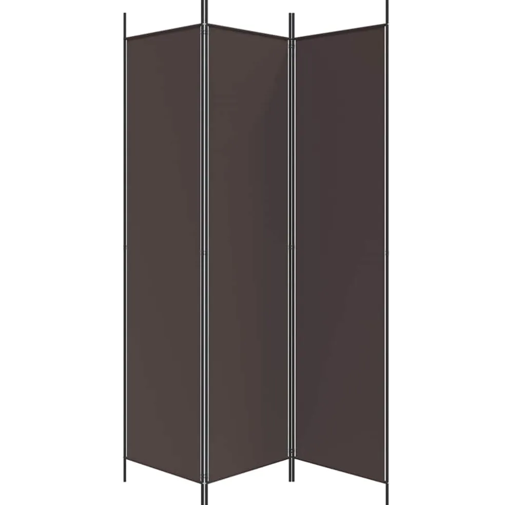 vidaXL Kamerscherm met 3 panelen 150x200 cm stof bruin