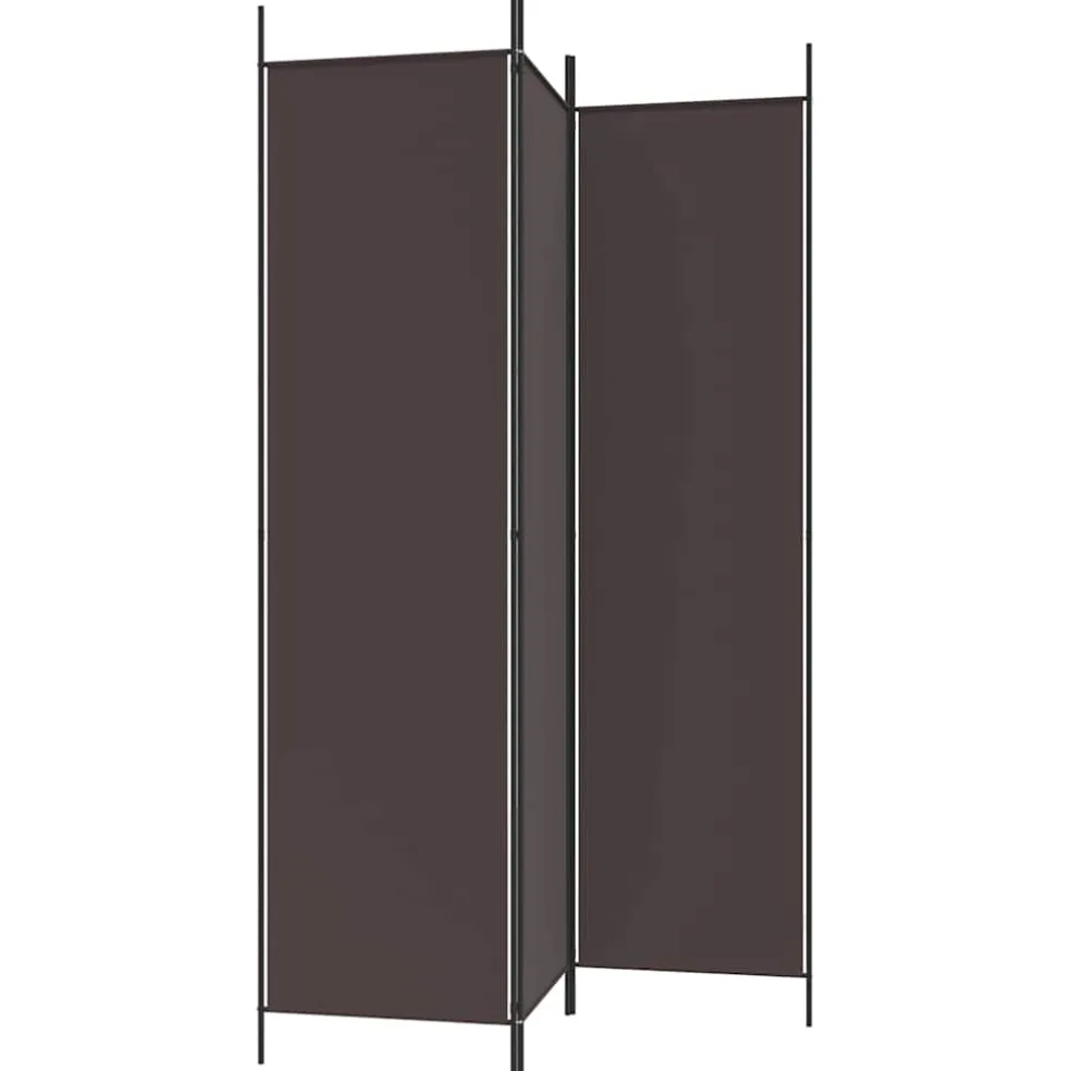 vidaXL Kamerscherm met 3 panelen 150x200 cm stof bruin