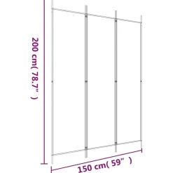 vidaXL Kamerscherm met 3 panelen 150x200 cm stof bruin