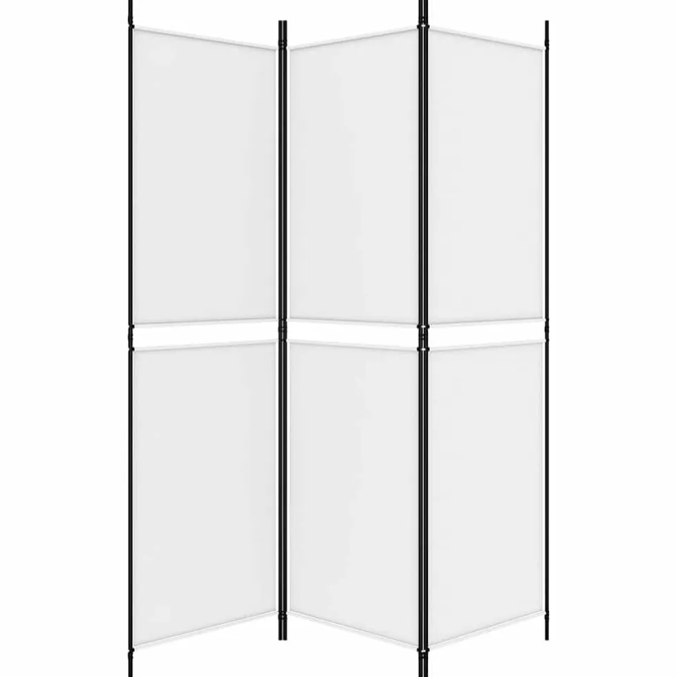 vidaXL Kamerscherm met 3 panelen 150x180 cm stof wit