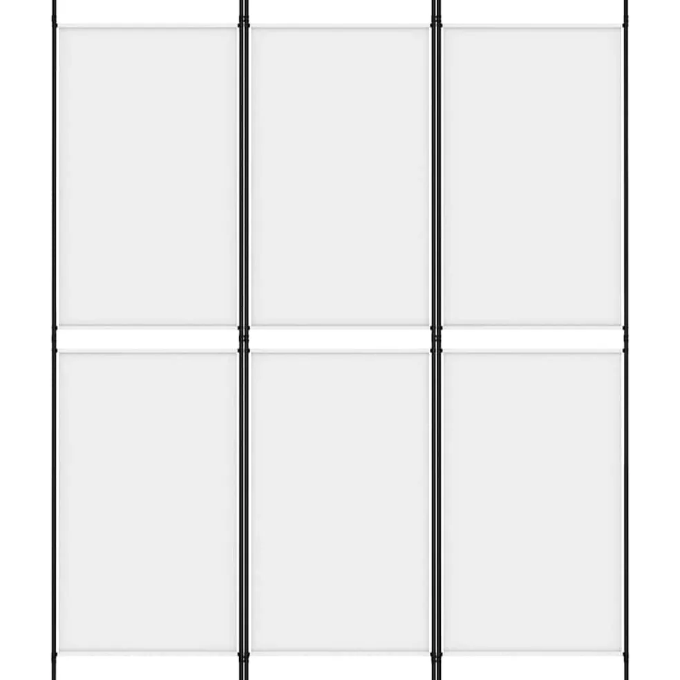 vidaXL Kamerscherm met 3 panelen 150x180 cm stof wit