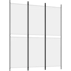 vidaXL Kamerscherm met 3 panelen 150x180 cm stof wit