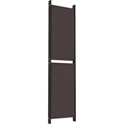 vidaXL Kamerscherm met 5 panelen 250x200 cm stof bruin