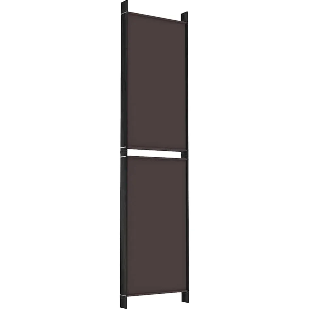 vidaXL Kamerscherm met 5 panelen 250x200 cm stof bruin