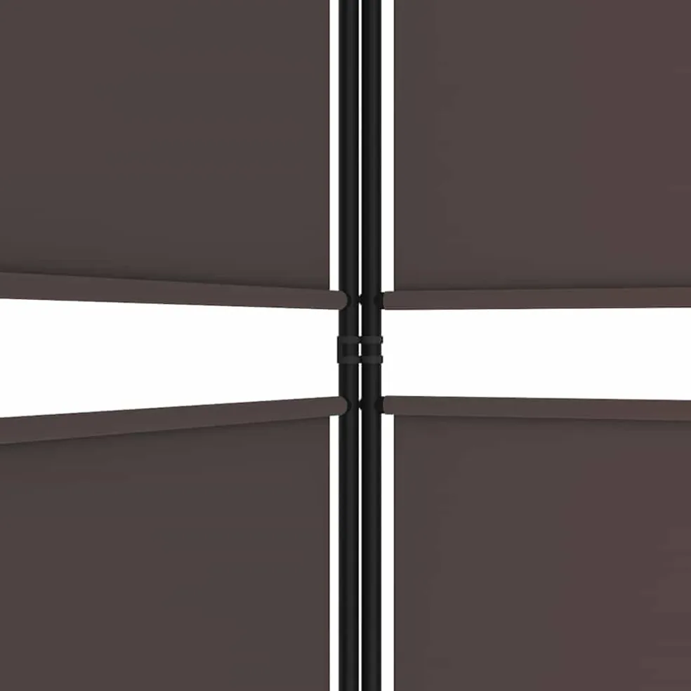 vidaXL Kamerscherm met 5 panelen 250x200 cm stof bruin
