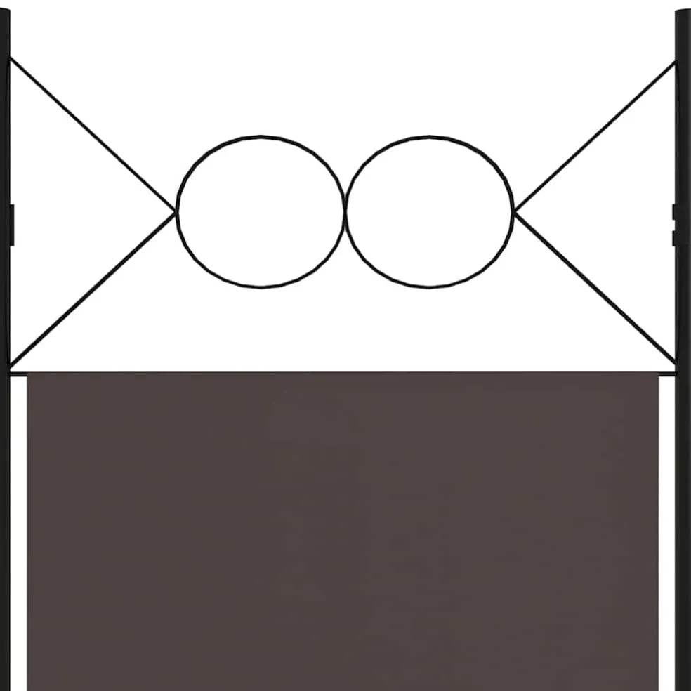 vidaXL Kamerscherm met 3 panelen 120x180 cm bruin