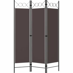 vidaXL Kamerscherm met 3 panelen 120x180 cm bruin