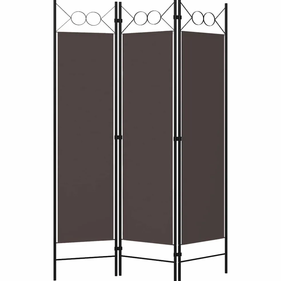 vidaXL Kamerscherm met 3 panelen 120x180 cm bruin