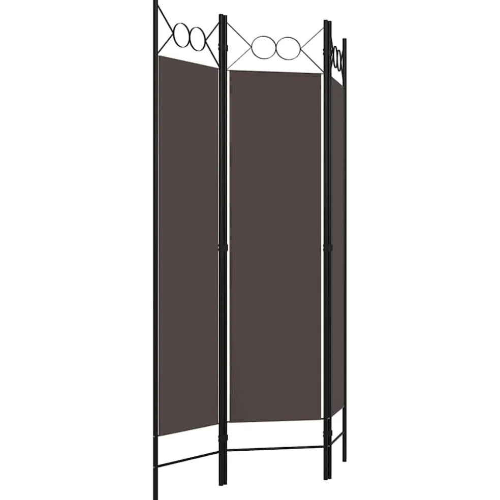 vidaXL Kamerscherm met 3 panelen 120x180 cm bruin