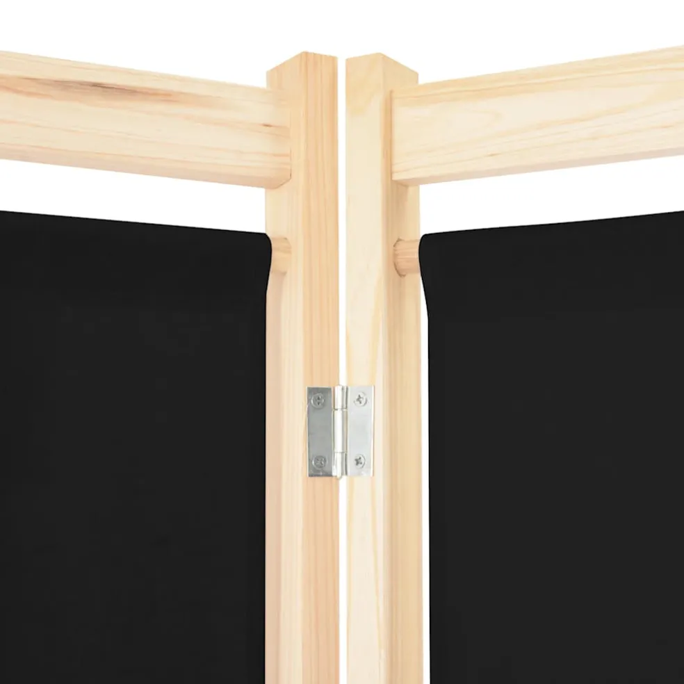 vidaXL Kamerscherm met 3 panelen 120x170x4 cm stof zwart