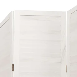 vidaXL Kamerscherm met 5 panelen massief paulowniahout retro wit