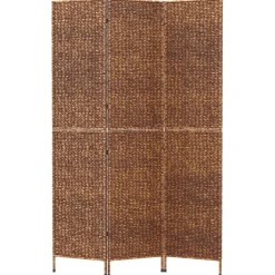 vidaXL Kamerscherm met 3 panelen 122x180 cm waterhyacint bruin