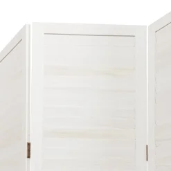 vidaXL Kamerscherm met 4 panelen massief paulowniahout retro wit