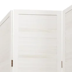 vidaXL Kamerscherm met 3 panelen massief paulowniahout retro wit