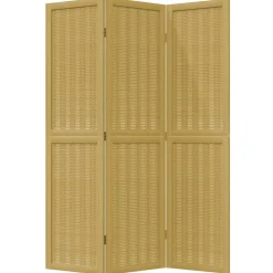 vidaXL Kamerscherm met 3 panelen massief paulowniahout bruin