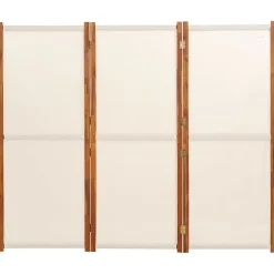 vidaXL Kamerscherm met 3 panelen 210x180 cm crèmewit