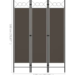 vidaXL Kamerscherm met 3 panelen 122x180 cm waterhyacint